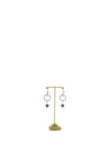 Nour London Interlock Hoop Earrings, Silver