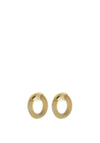 Nour London Resin Oval Earrings, Gold