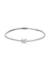 Nour Crystal Set Solitaire Tennis Bracelet, Silver