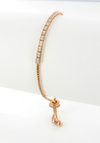 Nour London Square Cut Crystal Bracelet, Rose Gold