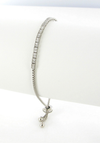 Nour London Square Cut Crystal Bracelet, Silver