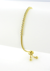 Nour London Small Round Cut Crystal Bracelet, Gold