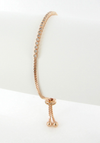 Nour London Small Round Cut Crystal Bracelet, Rose Gold