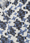 Olsen Tunic Neck Print T-Shirt, Navy Multi