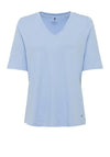 Olsen Simple V-Neck T-Shirt, Light Blue