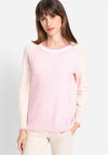 Olsen Colour Block Knit Jumper, Pink Multi