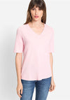 Olsen Simple V Neck T-Shirt, Dusty Pink