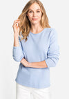 Olsen Eva Ribbed Sweater, Baby Blue