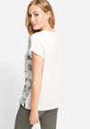 Olsen Cosima Relaxed Fit Floral Tee, Beige Multi