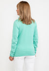 Olsen Ribbed Zip Cardigan, Mint Green