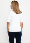 Olsen Petal Graphic T-Shirt, White & Blue