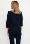 Olsen Square Pattern Top, Navy