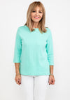 Olsen Square Pattern Top, Mint Green