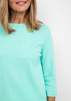 Olsen Square Pattern Top, Mint Green