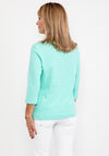 Olsen Square Pattern Top, Mint Green