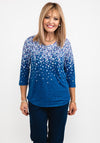 Olsen Dainty Floral Scatter T-Shirt, Blue Multi