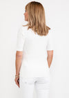 Olsen Leaf & Snake Print Graphic T-Shirt, White Multi