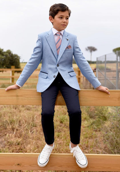 One Varones Boys 1004070 Twill Jacket, Blue McElhinneys