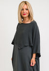 One Life Vanna One Size Cropped Poncho Top, Graphite