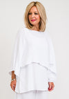 One Life Vanna One Size Cropped Poncho Top, Snow
