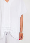 One Life Carol One Size Relaxed Fit Cotton Top, Snow