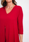 One Life Celeste Deep Slit Tunic Top, Fuchsia