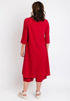 One Life Celeste Deep Slit Tunic Top, Fuchsia