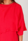 One Life Vanna One Size Short Cotton Top, Deep Coral