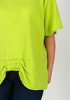 One Life Carol One Size Relaxed Fit Cotton Top, Lime
