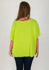 One Life Carol One Size Relaxed Fit Cotton Top, Lime