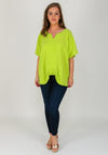 One Life Carol One Size Relaxed Fit Cotton Top, Lime