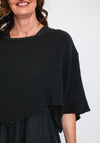 One Life Vanna One Size Cropped Poncho Top, Juniper