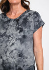 One Life Grace Asymmetric Hem Top, Washed Black