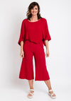 One Life Vanna One Size Cropped Poncho Top, Fuchsia