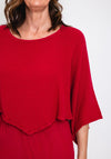 One Life Vanna One Size Cropped Poncho Top, Fuchsia