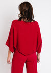 One Life Vanna One Size Cropped Poncho Top, Fuchsia