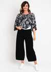 One Life Vanna One Size Cropped Poncho Top, Washed Black