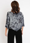 One Life Vanna One Size Cropped Poncho Top, Washed Black