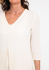 One Life Celeste Deep Slit Tunic Top, Bone