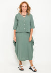 One Life Ronie Button Front Top, Agave