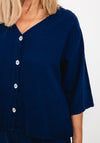 One Life Ronie Button Front Top, Ink