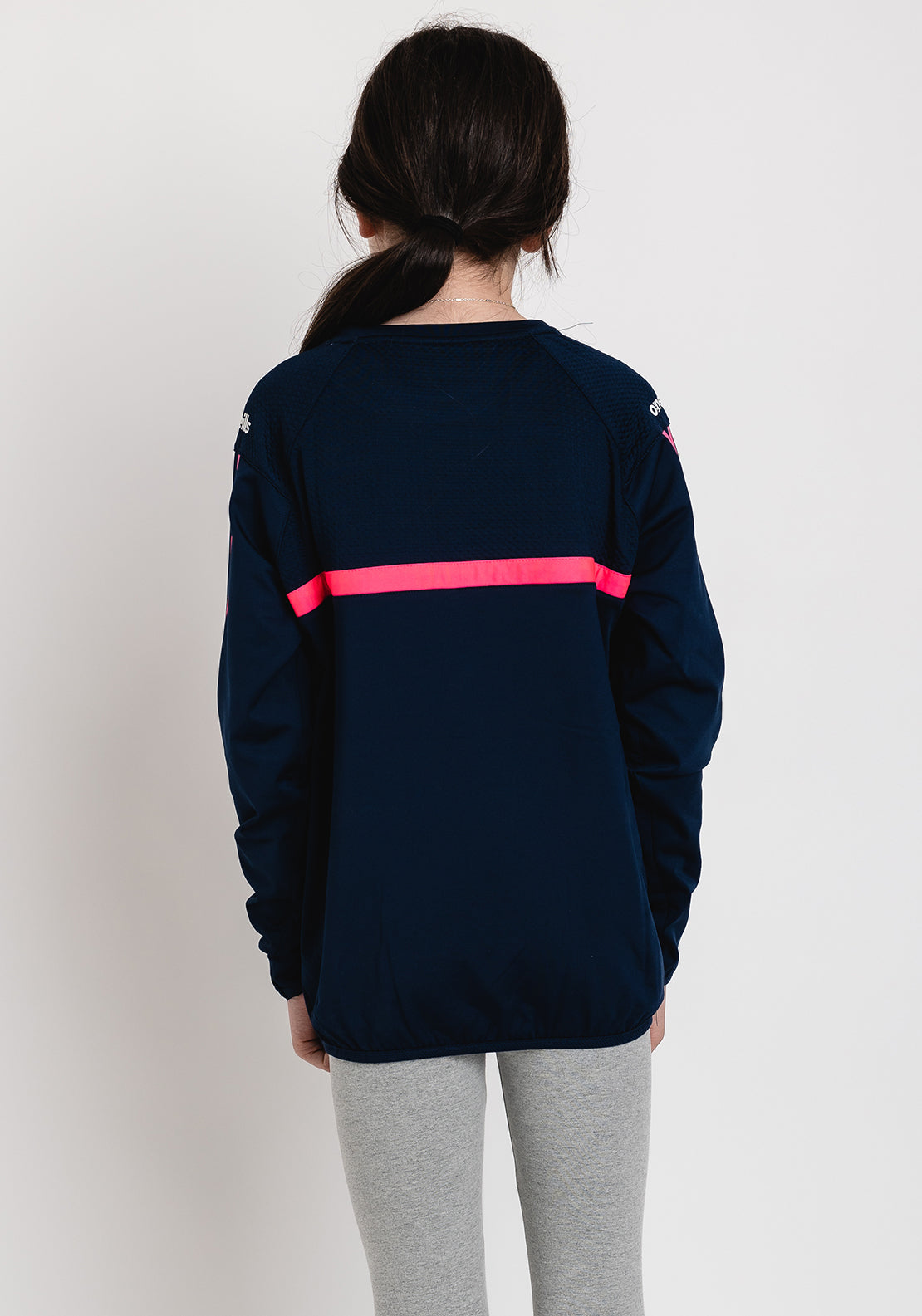O’Neills Donegal GAA Kids Peak Brushed Top, Marine and Pink