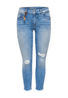 Only Sui Ribbed Skinny Jeans, Light Blue