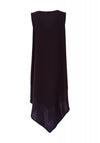 Ora Monochrome Split Hem Dress, Black & White