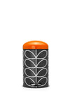 Orla Kiely Retro Silent Bin by Brabantia in Linear Stem Print, Charcoal, 12ltr
