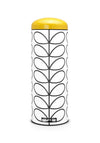 Orla Kiely Retro Silent Bin by Brabantia Kiely in Linear Stem Print, Cream, 20ltr