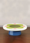 Orla Kiely Atomic Flower Cake Stand, Green Multi