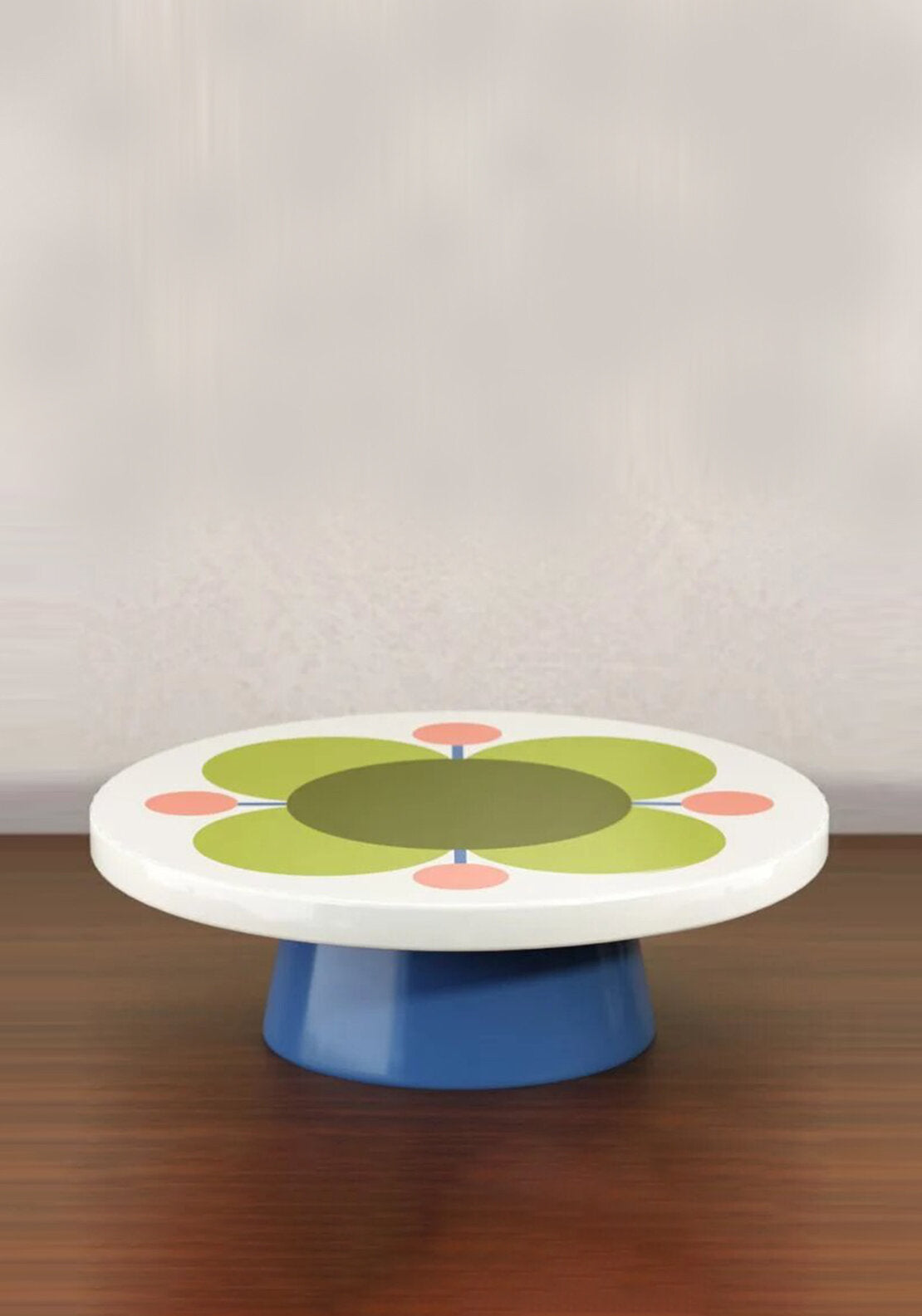 Orla Kiely Atomic Flower Cake Stand, Green Multi