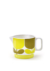 Orla Kiely Block Flower Milk Jug, Lime Multi