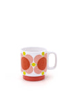 Orla Kiely Atomic Flower Set of 2 Mugs, Pink Multi